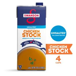Swanson Unsalted Chicken Stock, 32 oz Carton