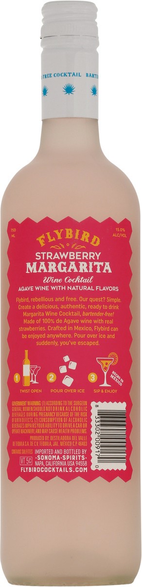 slide 7 of 12, Flybird Strawberry Margarita Wine Cocktail, 1 ct