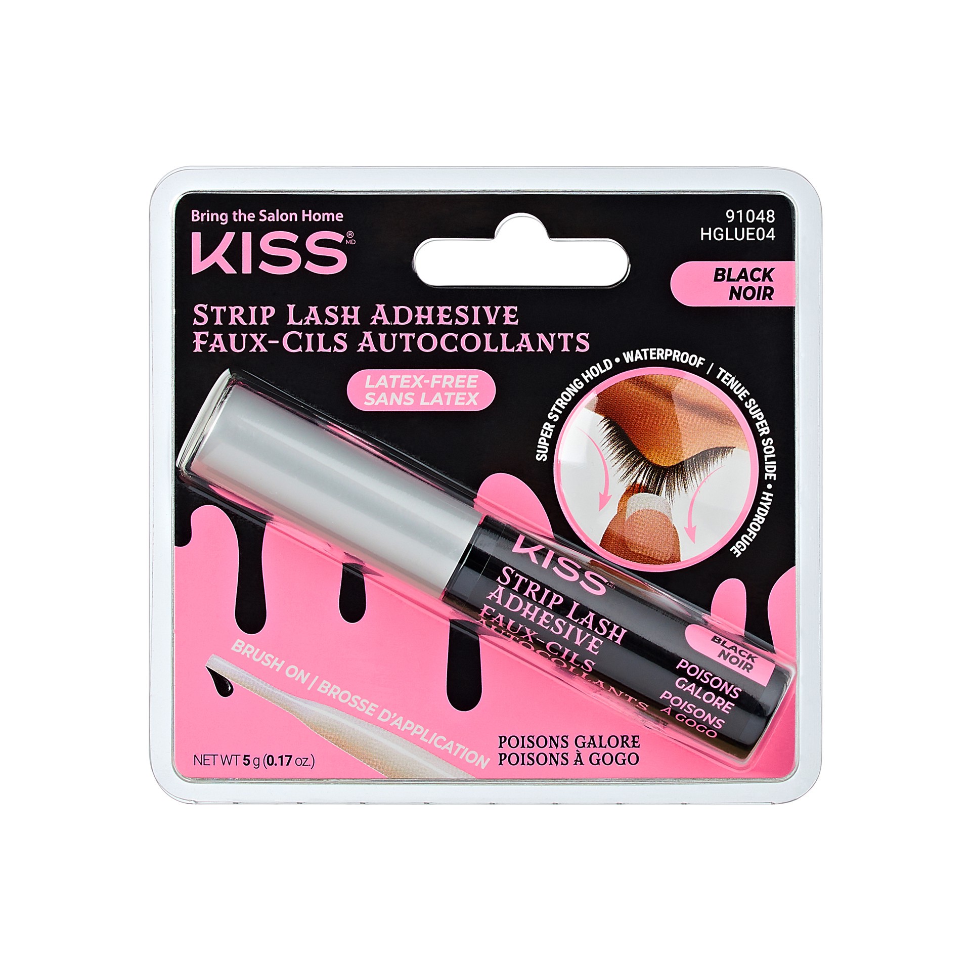 slide 1 of 5, KISS 2023 HALLOWEEN LASH ADHESIVE Black, 1 cnt