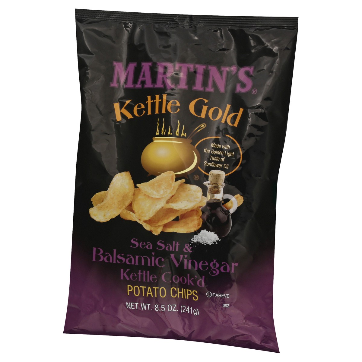 slide 4 of 9, Martin's Kettle Gold Kettle-Cook'd Sea Salt & Balsamic Vinegar Potato Chips 8.5 oz, 8.5 oz