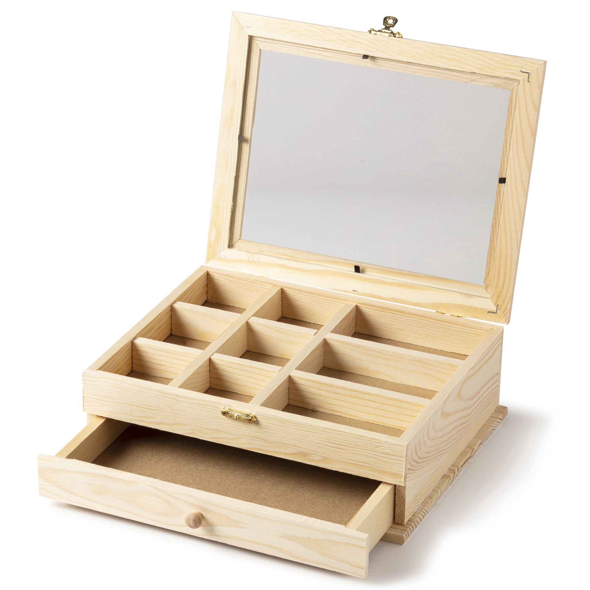 slide 2 of 4, Wood Jewelry Box By Make Market, 9.31 in x 7.5 in x 10 in
