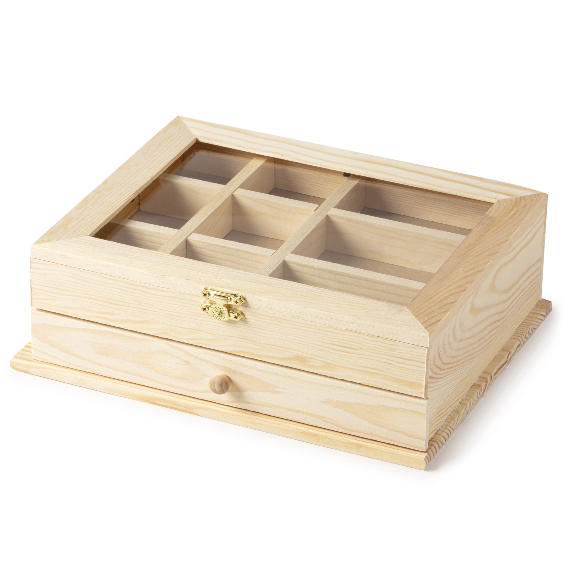 slide 3 of 4, Wood Jewelry Box By Make Market, 9.31 in x 7.5 in x 10 in