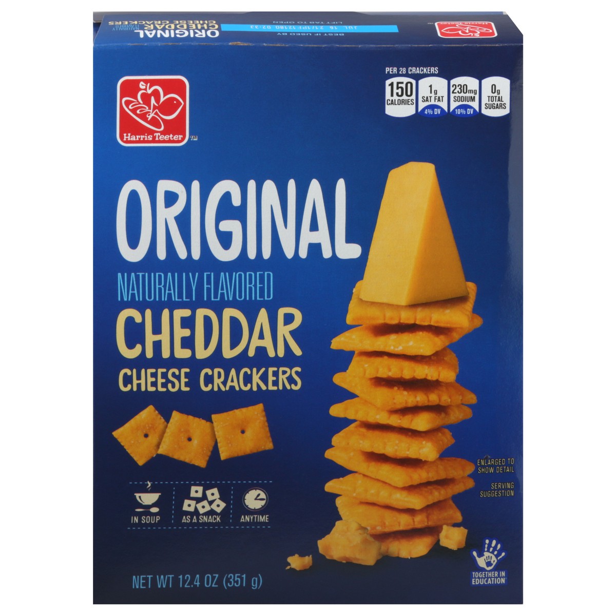 slide 1 of 10, Harris Teeter Cheese Crackers, 13.7 oz