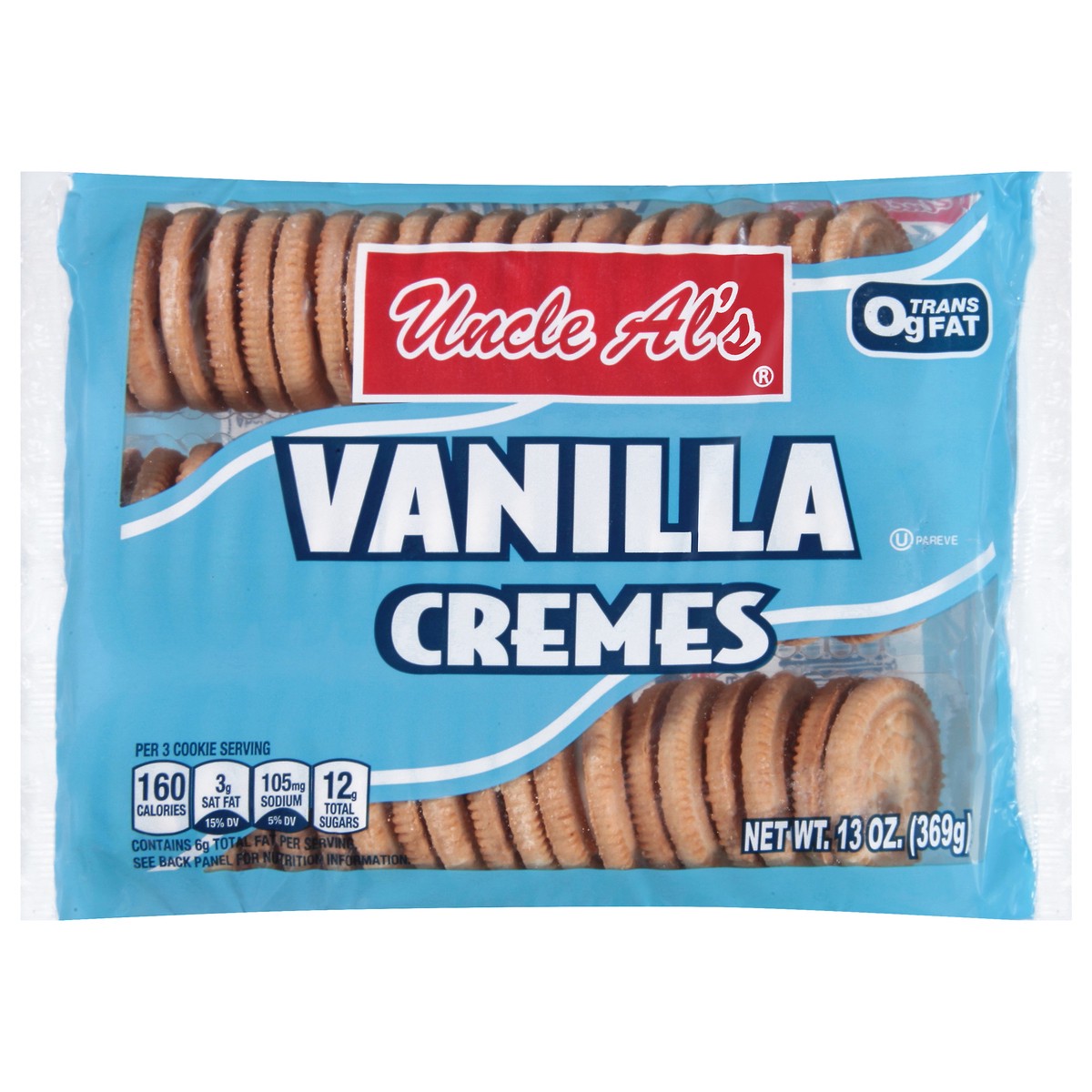 slide 1 of 9, Uncle Al's Vanilla Cremes Cookies 13 oz, 13 oz