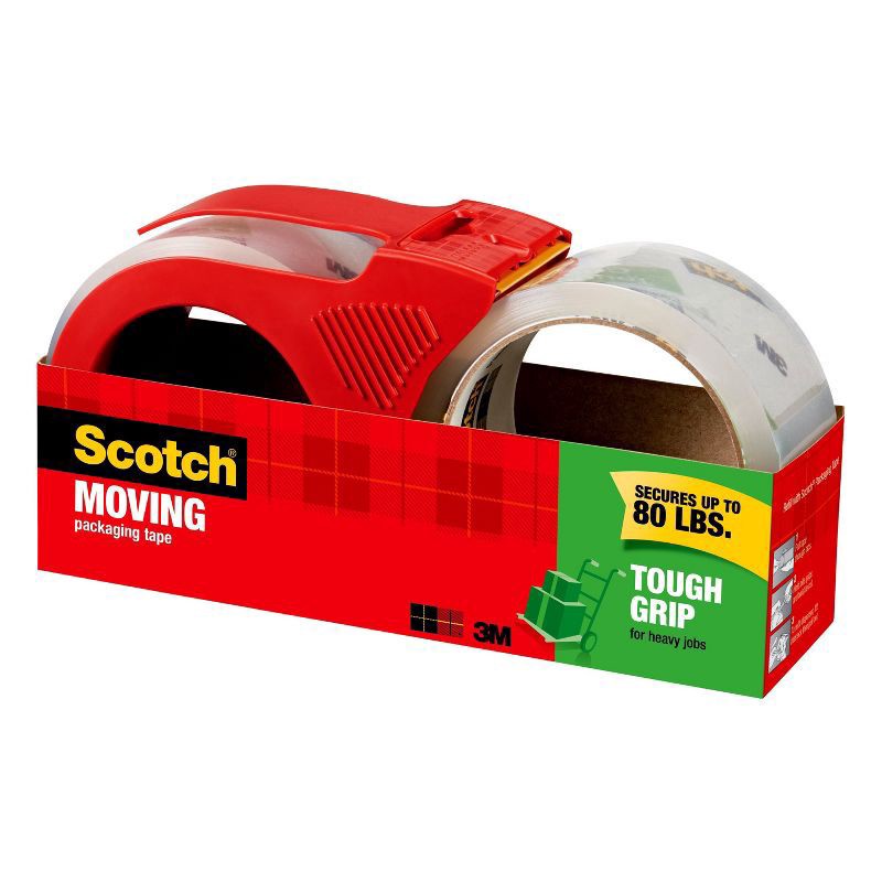 slide 1 of 3, Scotch 2pk 48mm x 50m Tough Grip Moving Tapes, 2 ct