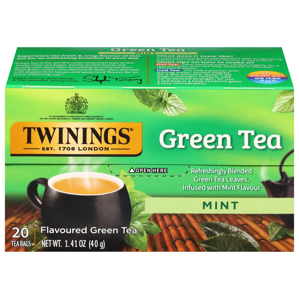 slide 3 of 16, Twinings Mint Flavoured Green Tea - 20 ct, 20 ct