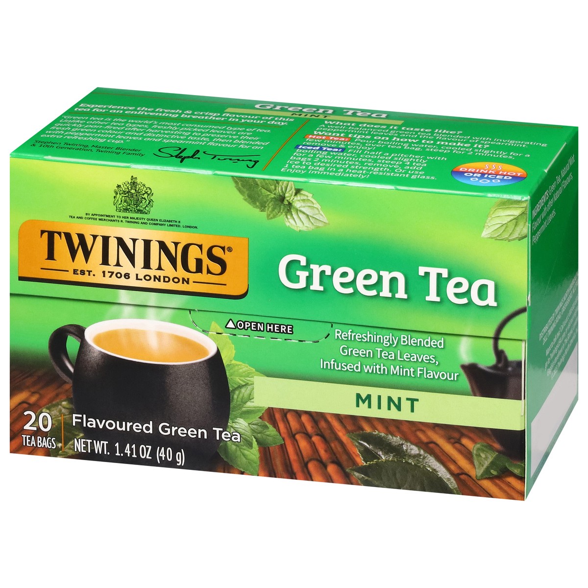 slide 8 of 16, Twinings Mint Flavoured Green Tea - 20 ct, 20 ct