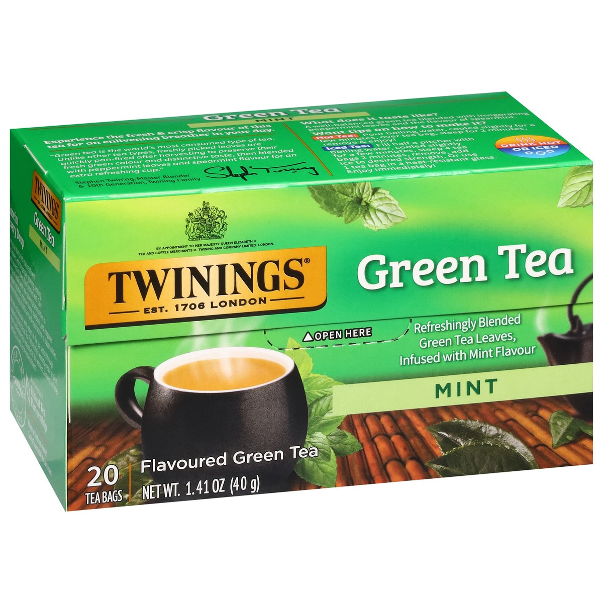 slide 4 of 16, Twinings Mint Flavoured Green Tea - 20 ct, 20 ct