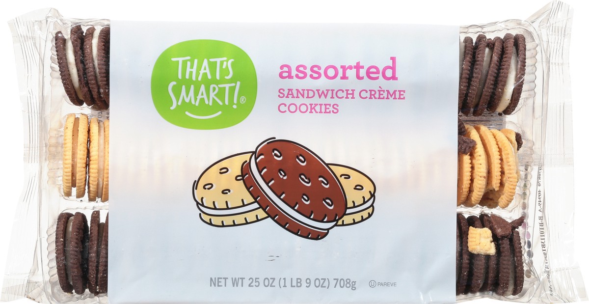 slide 6 of 9, That's Smart! Assorted Sandwich Creme Cookies 25 oz, 25 oz