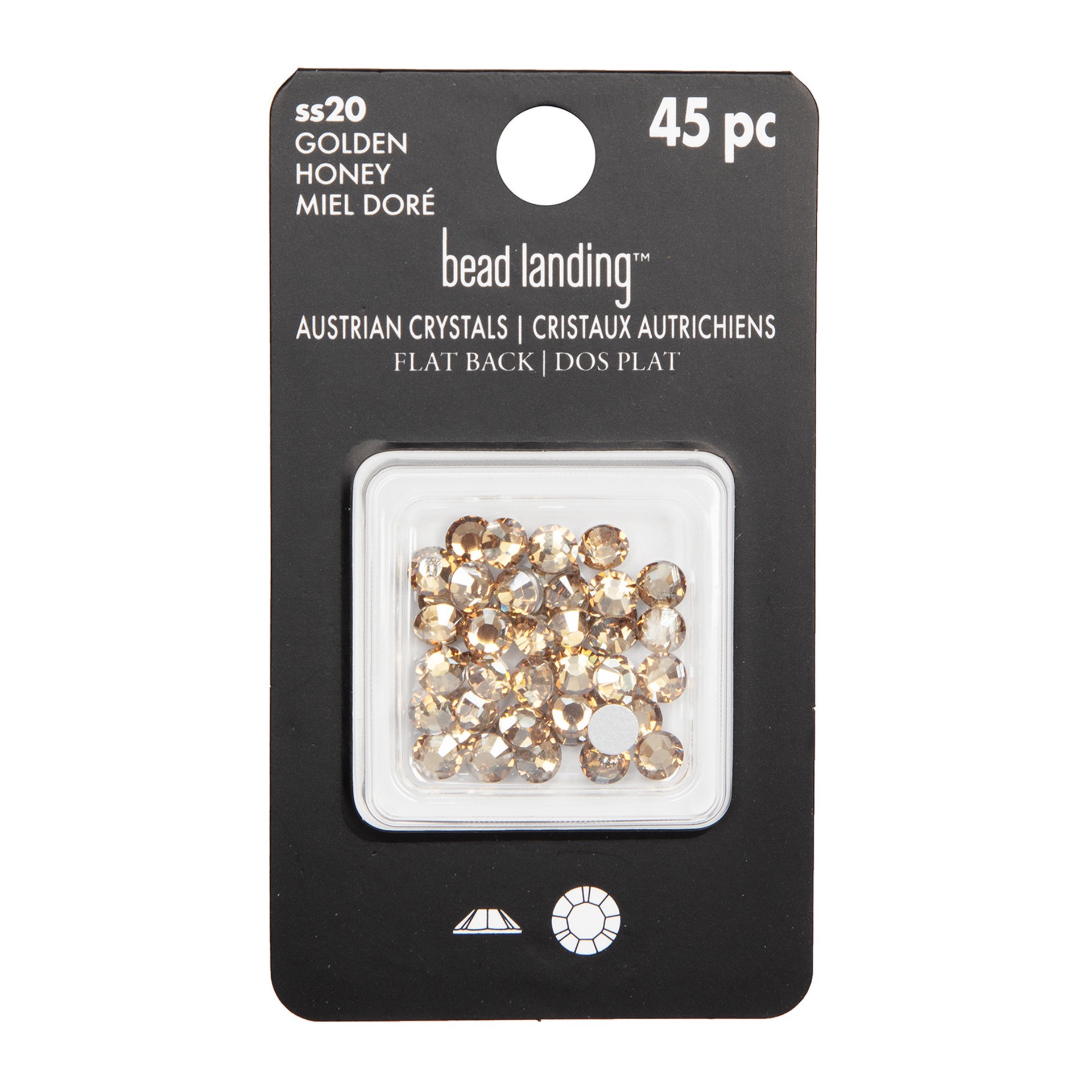 slide 3 of 5, Ss20 Round Flatback Austrian Crystals By Bead Landing, 45ct., 45 ct