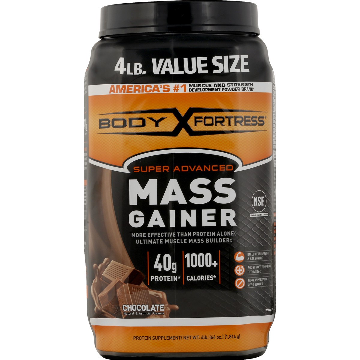 slide 1 of 5, Body Fortress Super Advanced Mass Gainer, 4 lb