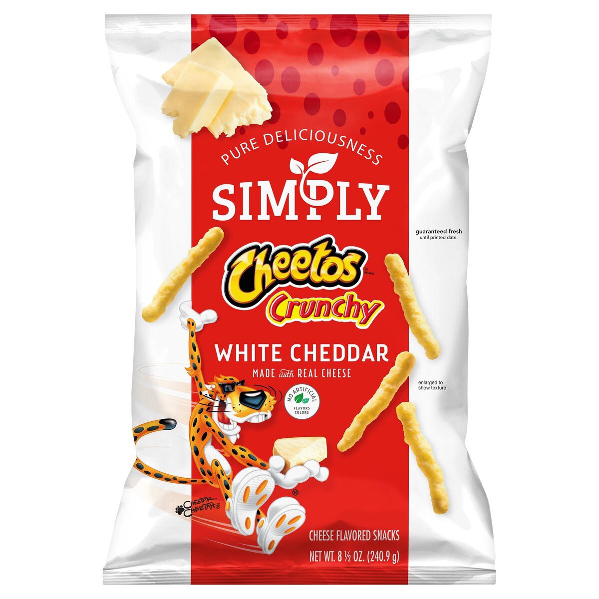 slide 1 of 7, Cheetos Cheese Flavored Snacks, Crunchy White Cheddar, 8.5 oz