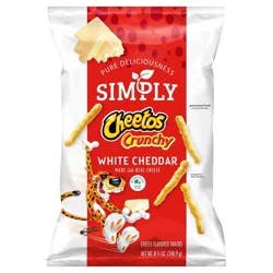 Cheetos Cheese Flavored Snacks, Crunchy White Cheddar