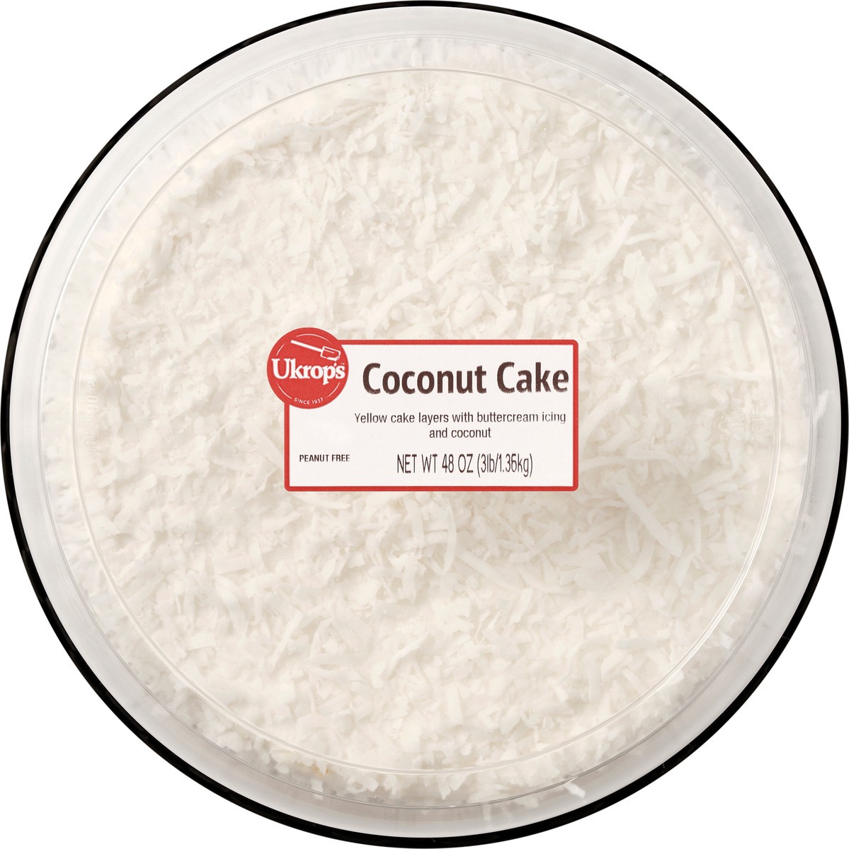 slide 7 of 7, Ukrop's Coconut Cake, 48 oz