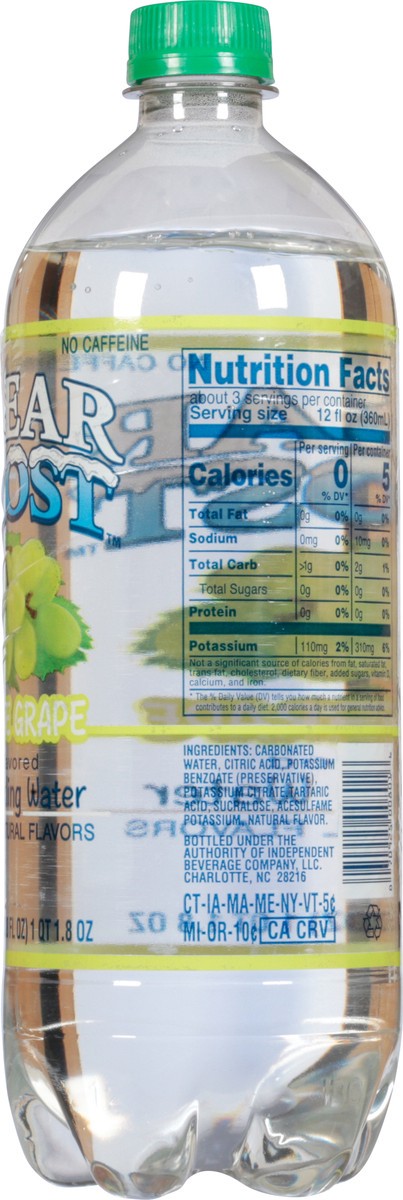 slide 11 of 13, Clear Frost White Grape Flavored Sparking Water - 33.8 fl oz, 33.8 fl oz