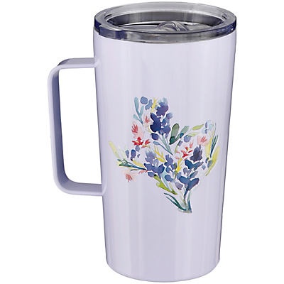 slide 1 of 1, Haven & Key White Texas Home Bluebonnet Coffee Tumbler, 16 oz