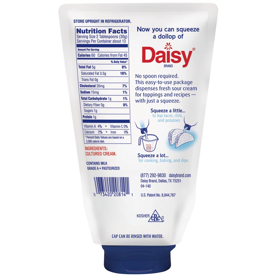 slide 4 of 8, Daisy Squeeze Sour Cream, 14 oz