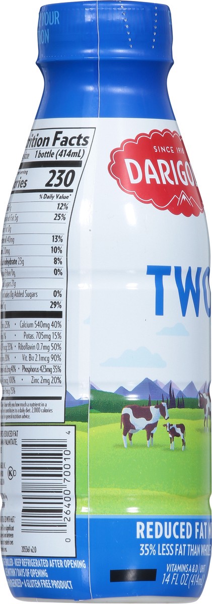 slide 5 of 9, Darigold Two Reduced Fat Milk, 14 fl oz