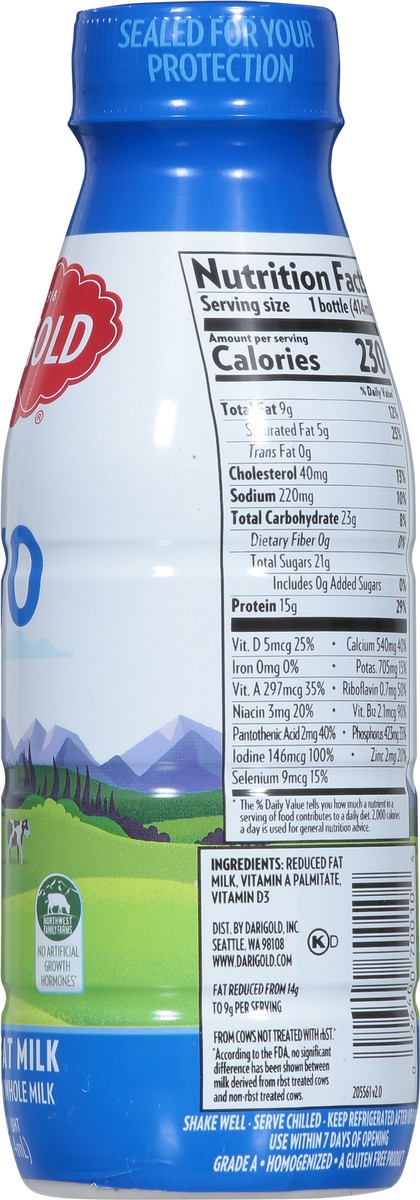 slide 8 of 9, Darigold Two Reduced Fat Milk, 14 fl oz