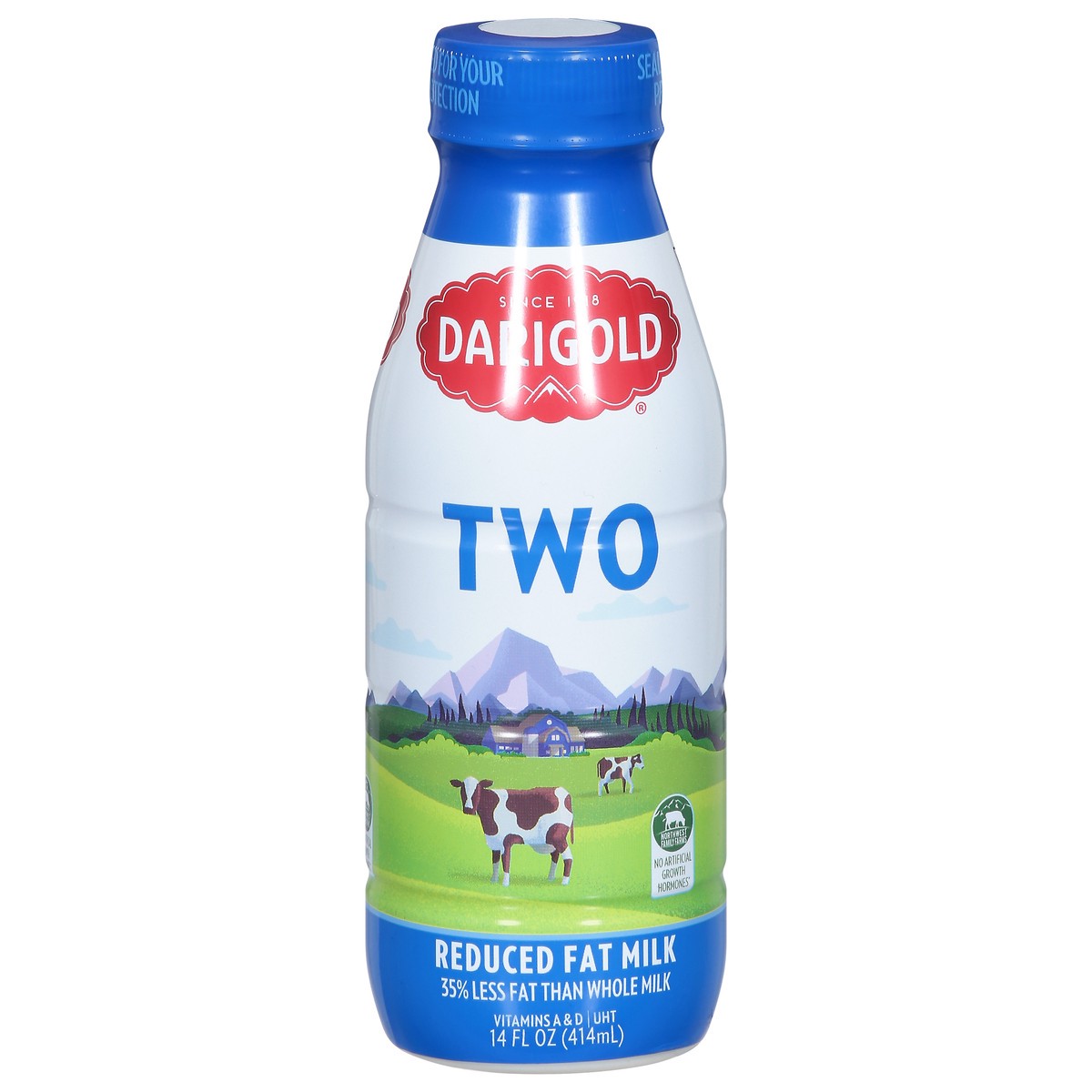 slide 1 of 9, Darigold Two Reduced Fat Milk, 14 fl oz