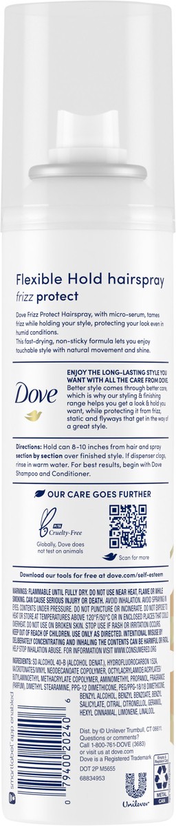 slide 5 of 5, Dove Flexible Hold Hairspray, 7 oz