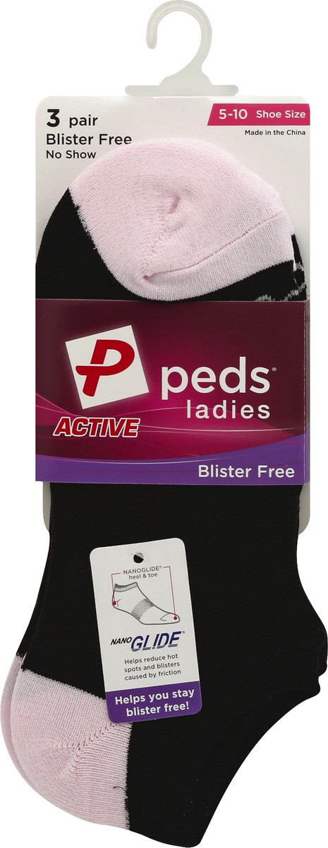 slide 6 of 8, Peds Ladies Black Casual Comfort Lightweight No-Show Socks Medium 5-10 3 ea, 3 ct