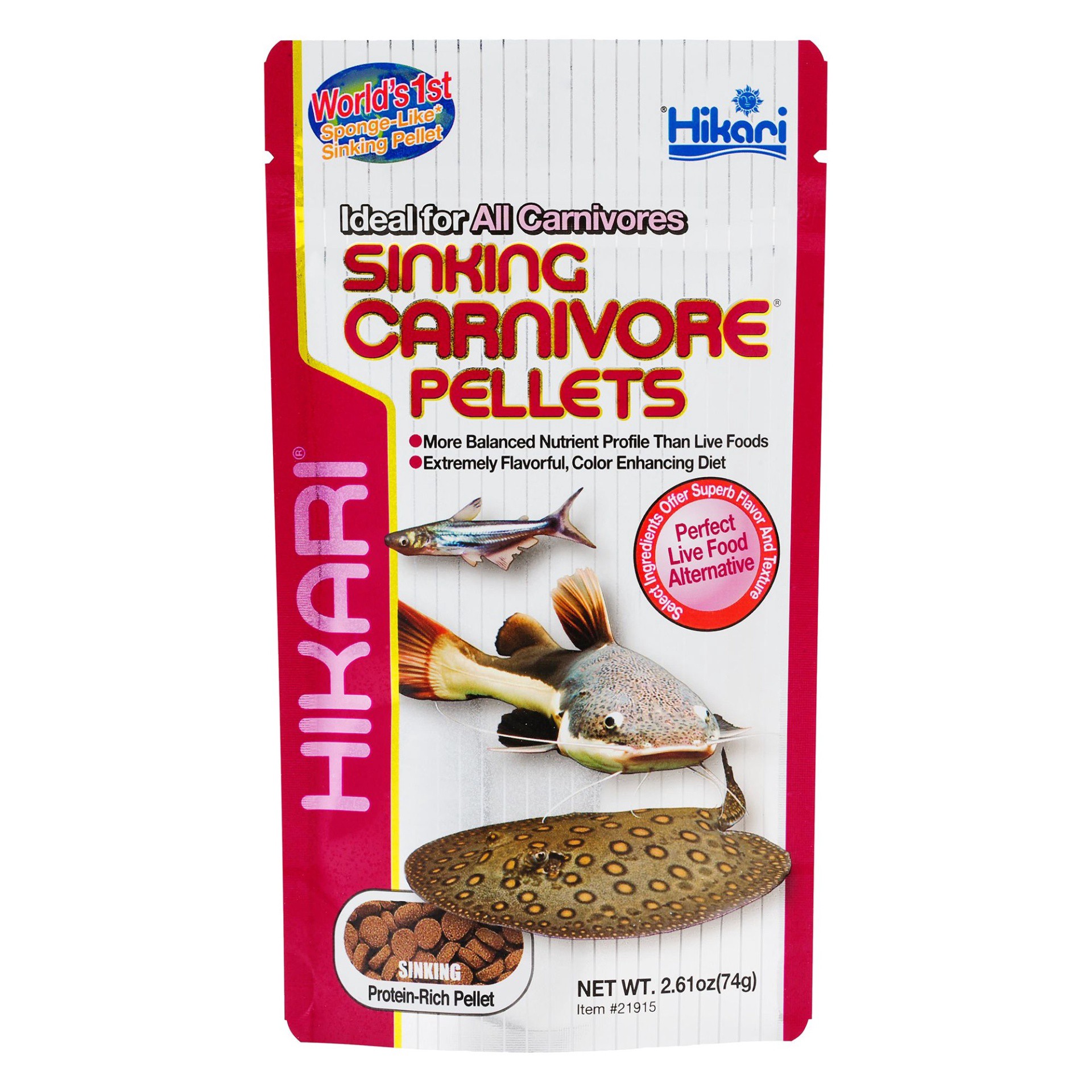 slide 1 of 1, Hikari Tropical Sinking Carnivore Pellets, 2.61 oz