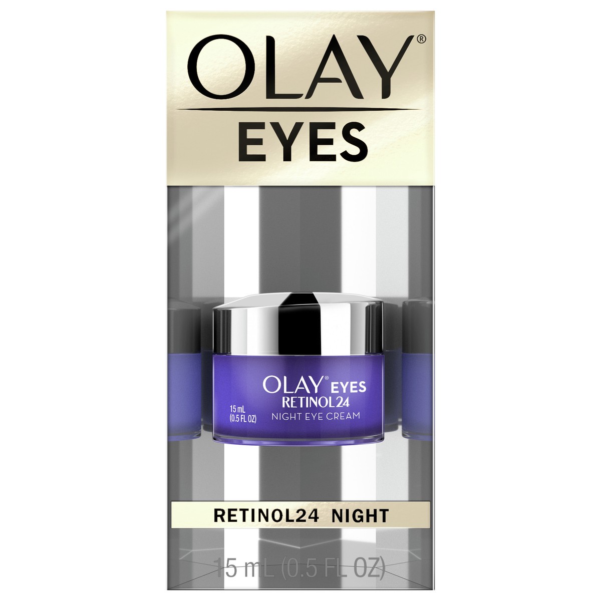 slide 1 of 22, Olay Retinol 24 Night Eye Cream, Fragrance-Free, 0.5 Fl Oz, 0.5 oz