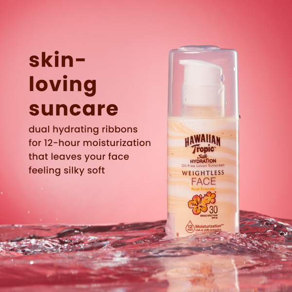 slide 3 of 22, Hawaiian Tropic Silk Hydration Weightless Face Sunscreen - SPF 30 - 1.7oz, 30 ct; 1.7 oz