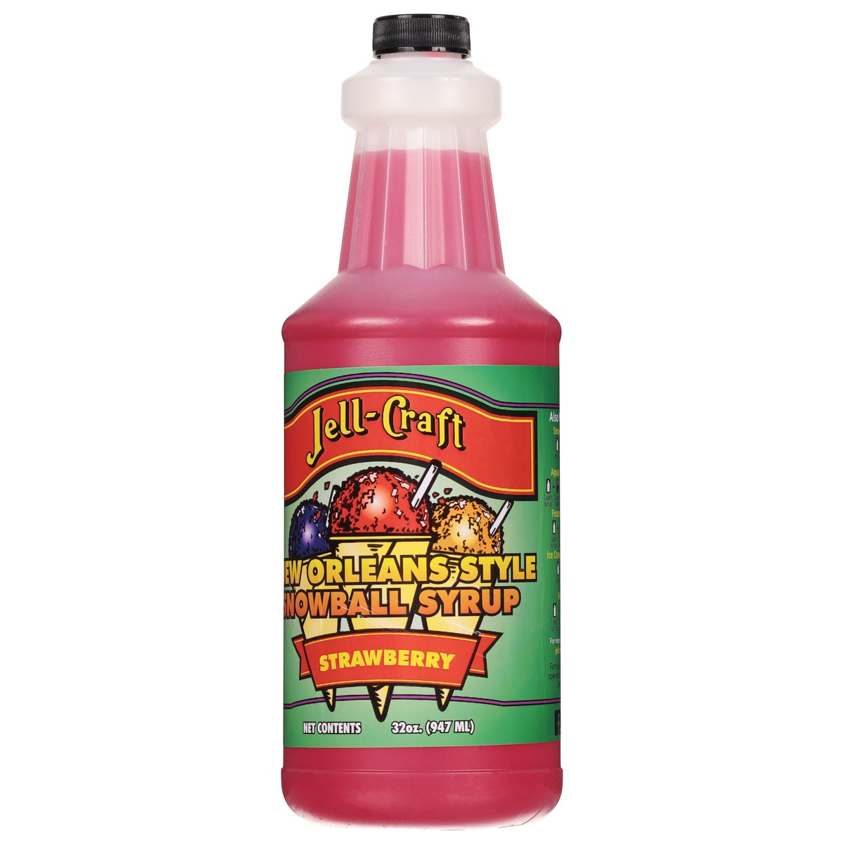 slide 5 of 11, Jell-Craft New Orleans Style Strawberry Snowball Syrup 32 oz, 32 oz