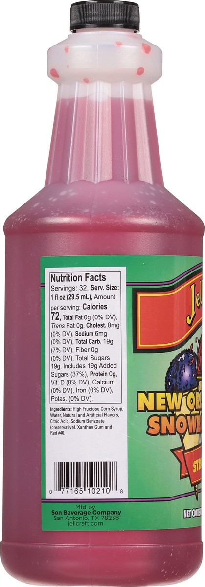 slide 4 of 11, Jell-Craft New Orleans Style Strawberry Snowball Syrup 32 oz, 32 oz