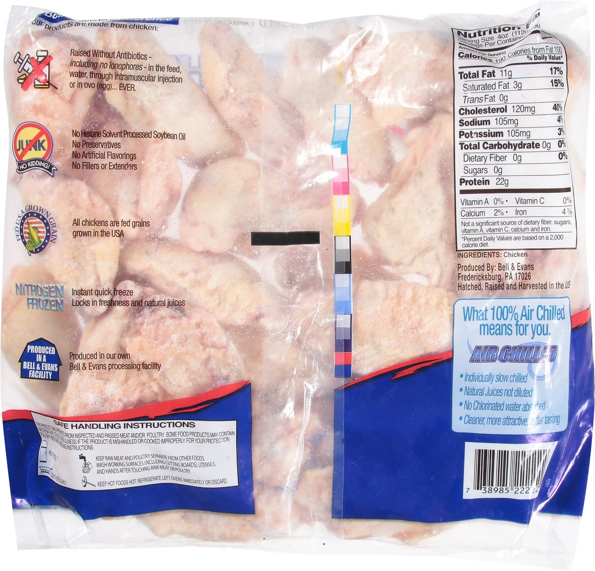 slide 11 of 13, Bell & Evans Air Chilled Family Pack Cut Chicken Wings, 2.5 lb