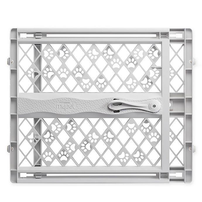 slide 1 of 4, MyPet Tension-Mount Portable Pet Gate - Grey, 1 ct