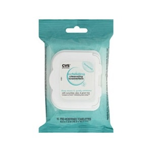 slide 1 of 1, CVS Pharmacy Exfoliating Cleansing Towelettes, 15 ct