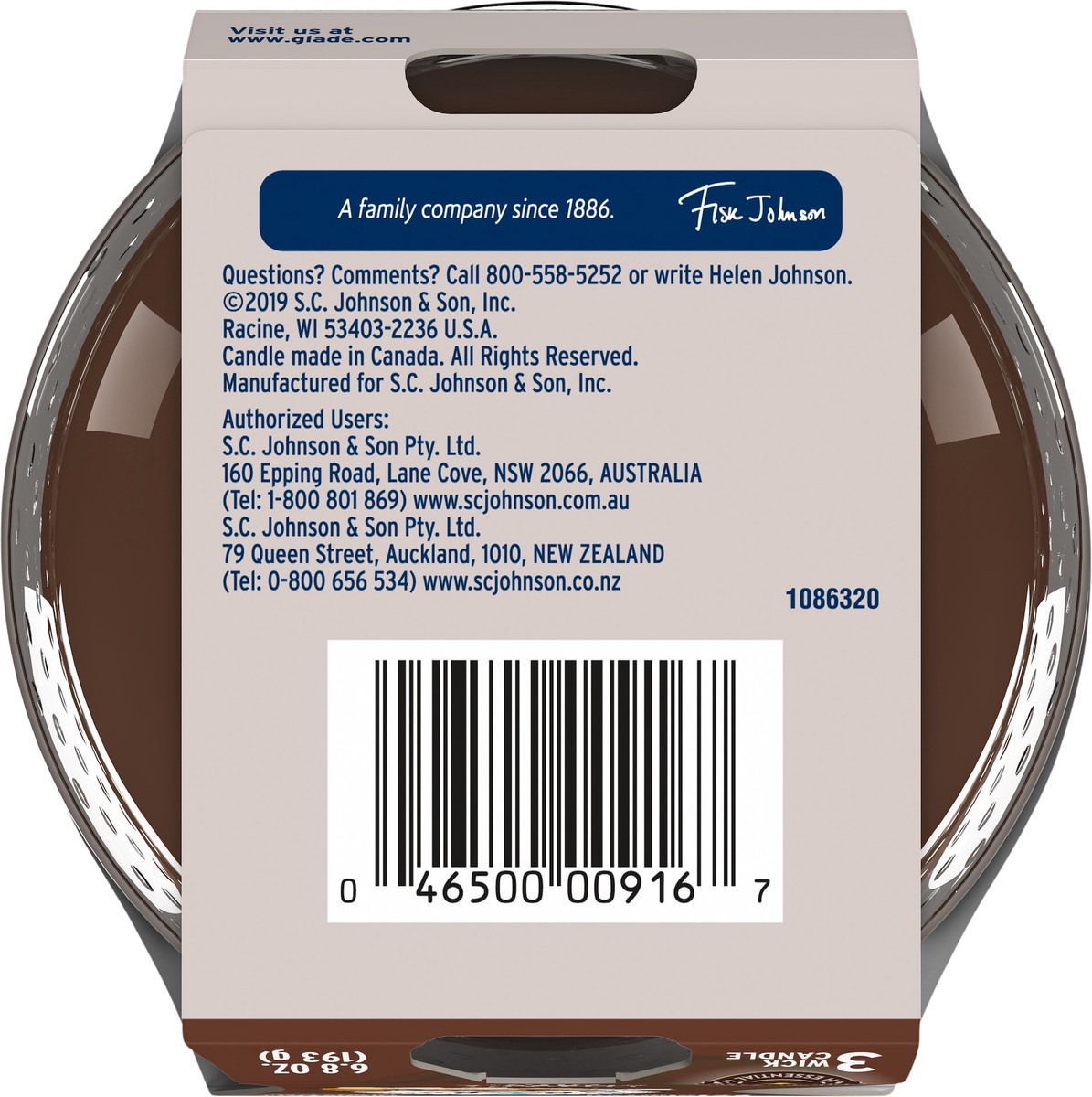 slide 6 of 9, Glade Elegant Amber & Oud 3-Wick Scented Candle, 6.8 oz