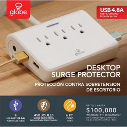 Globe Electric Desktop Surge Protector
