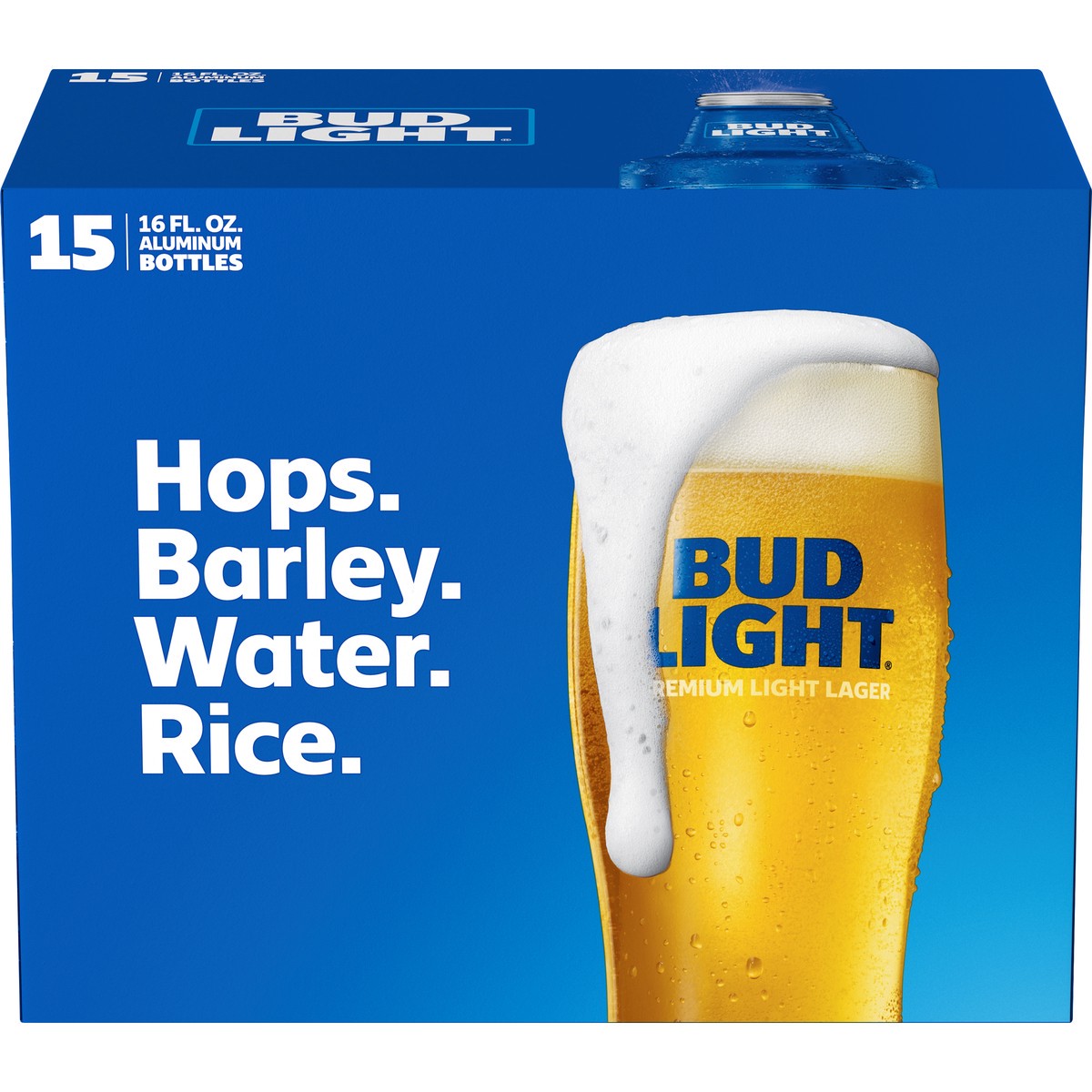 slide 4 of 4, Bud Light Beer, 15 Pack Beer, 16 FL OZ Bottles, 4.2% ABV, 16 fl oz