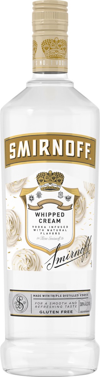 slide 2 of 4, Smirnoff Whipped Cream Vodka, 1 l