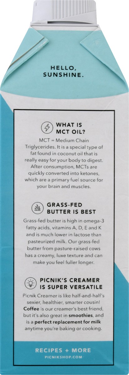 slide 7 of 13, Picnik Unsweetened Keto Creamer 25.36 oz, 25.36 oz