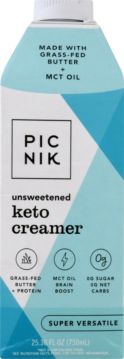 slide 13 of 13, Picnik Unsweetened Keto Creamer 25.36 oz, 25.36 oz