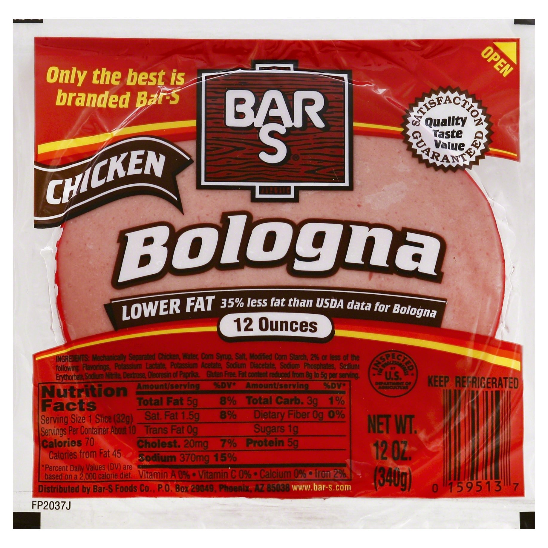 slide 1 of 11, Bar-S Chicken Bologna, 12 oz