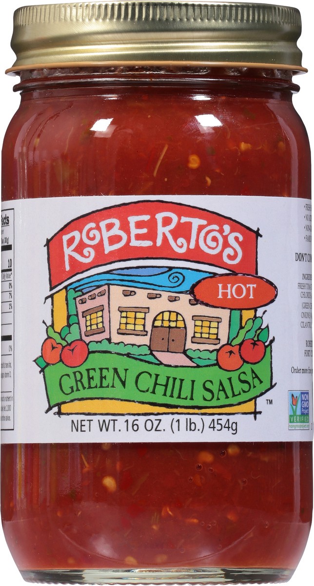 slide 8 of 9, Roberto's Hot Green Chili Salsa 16 oz, 16 oz