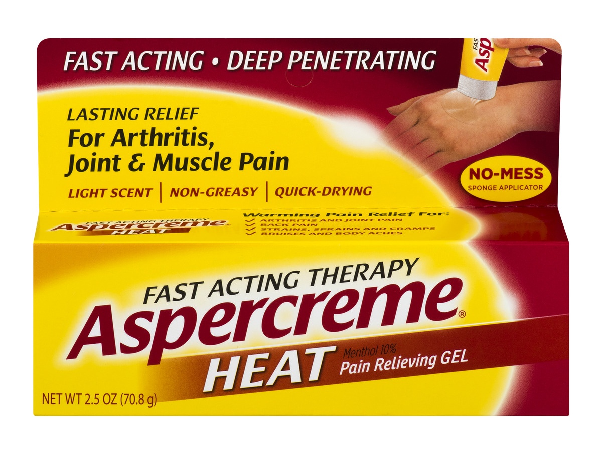 slide 1 of 1, Aspercreme Heat Pain Relieving Gel, 2.5 oz