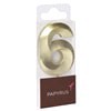 slide 3 of 9, Papyrus Birthday Candle Number 6, Metallic Gold (1-Count), 1 ct