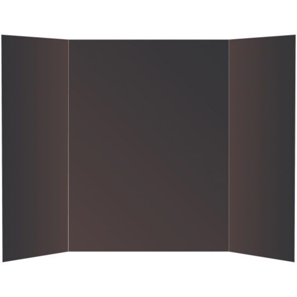 slide 1 of 1, Office Depot Brand 72% Recycled Tri-Fold Corrugate Display Board, 36'' X 48'', Black, 1 ct
