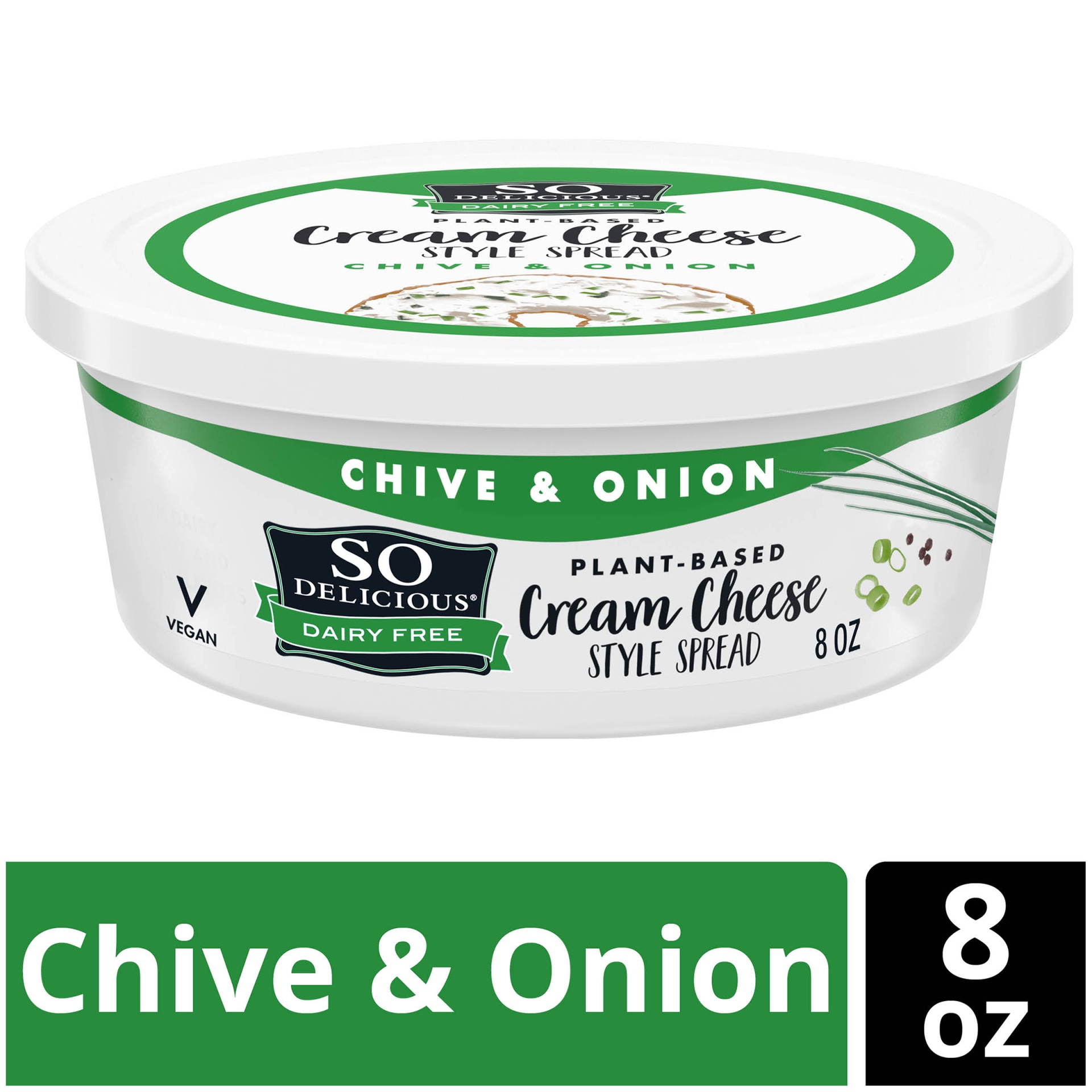 So Delicious Dairy Free Chive & Onion Cream Cheese Style Spread 8 oz Shipt