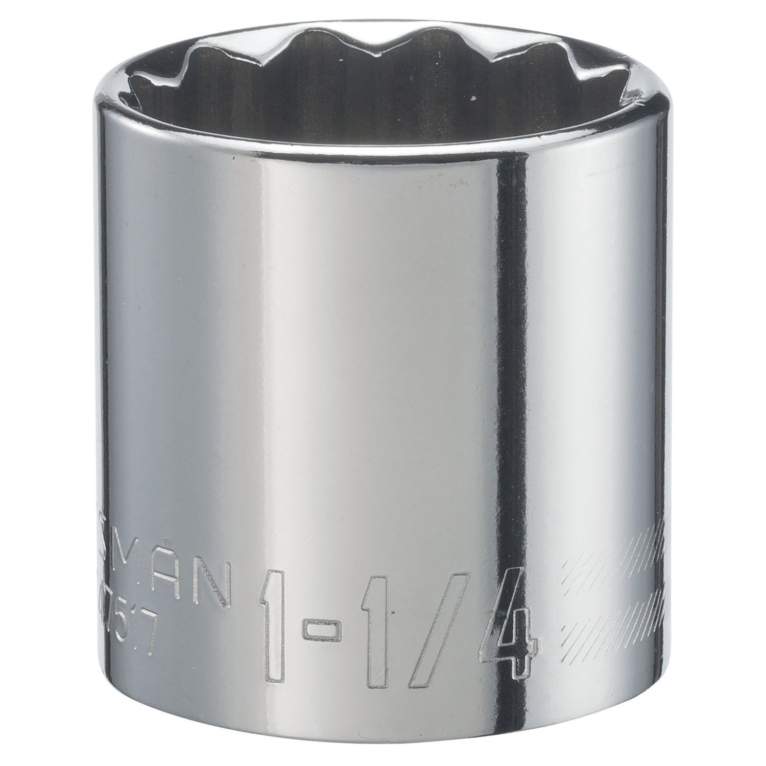slide 1 of 6, CRAFTSMAN Standard (SAE) 1/2-in Drive 12-point 1-1/4-in Shallow Socket, 1 ct