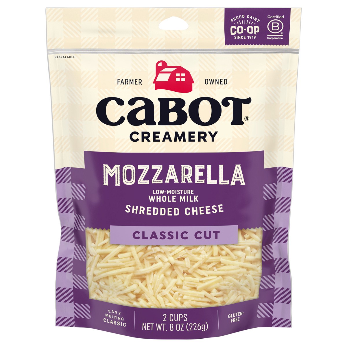 slide 1 of 3, 8Oz Whole Milk Mozzarella Shred, 8 oz