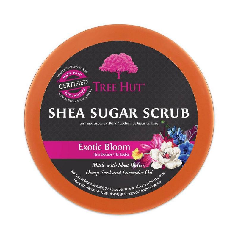 slide 5 of 6, Tree Hut Shea Sugar Scrub Exotic Bloom, 18 oz