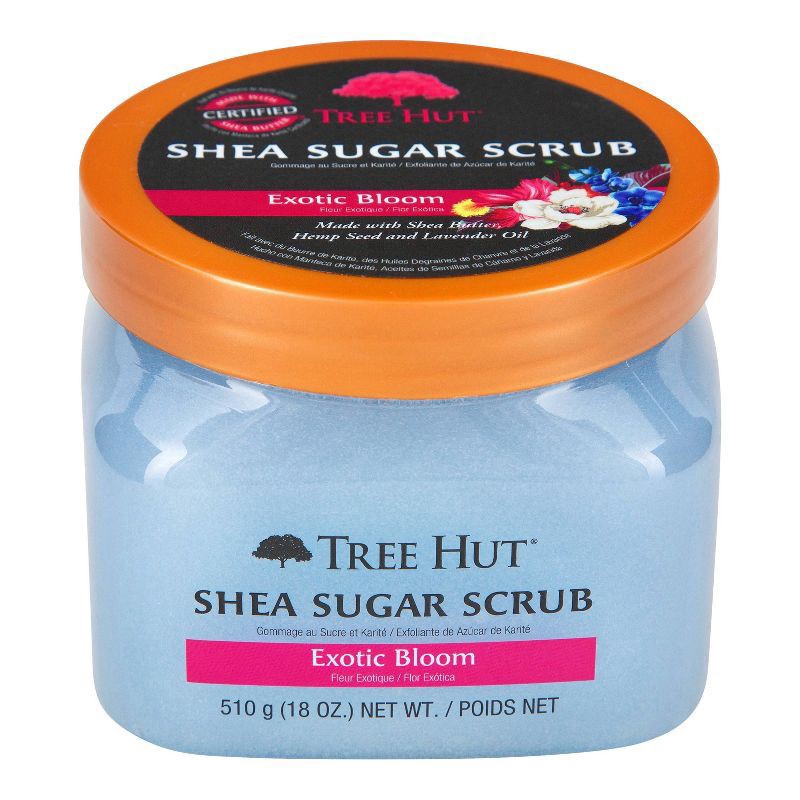 slide 4 of 6, Tree Hut Shea Sugar Scrub Exotic Bloom, 18 oz